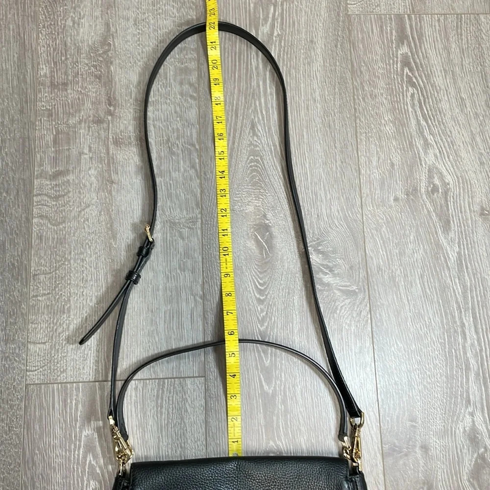 NWOT Michael Kors Bedford Convertible Flap Crossbody Shoulder Bag Black Leather - Picture 15 of 16
